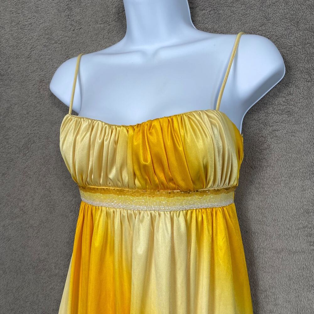 City Triangles Womens Y2K Babydoll Mini Dress Size S Beaded Ombre Hoco Fairy - Picture 3 of 10